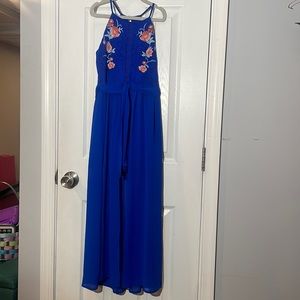 My Michelle Girls sapphire blue romper size 10